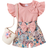 Shein st Baby Girls St Cap Sleeve Tshirt och tryckta shorts Set fr sommaren