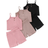 Shein Young Girls' 3pcs Solid Color Casual Simple Style Cami Top And Shorts Set, Ideal For Beach, Daily Wear, Travel, Vacation In Summer