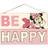 Open Road Brands Disney Minnie Mouse Be Happy Hanging Wood Wall Decor