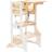 Duck Woodworks Foldable Learning Tower with High Chair - White