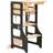 Duck Woodworks Klappbarer Lernturm und Hochstuhl Schwarz