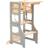 Duck Woodworks Klappbarer Lernturm und Hochstuhl Grau