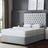 DS Living Seraphine King Size Silver Upholstered Panel Divan Bed