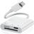 DCNETWORK SD-kortläsare för iPhone iPad, Lightning till SD-kortläsare, minneskortläsare, Trail Game Camera SD-kortvisare med dubbla kortplatser för MicroSD/SD