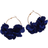 Shein 1pair Beautiful Circle & Flower Design Creative Earrings, Fashionable Party Accessory