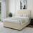 Dunelm Bedmaster Plush Chenille Universal Divan Base - Cream 135x190cm