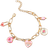 Shein Eye Detail Heart Charm Bracelet