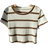Shein Ribbed Crew Neck T-Shirt - Women's