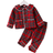 Shein pcs Baby Baby Girl Comfy Long Sleeve Plaid Collar Loungewear Set AutumnWinter