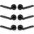 Designer Levers Scylla Matt Black on Rose Door Handle 3pcs