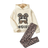 Shein pcs Young Girl AutumnWinter Letter Print Sweatshirt Leopard Pattern Pants Set