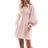 ASOS DESIGN Rosa skjortklänning minilängd med stråveck och indragen midja