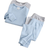 Shein Tween Boys Snug Fit Letter Print Decor Long Sleeve Fleece Pajama Set