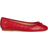 Lauren Ralph Lauren Jayna Crinkle Patent Leather Flat - Röd