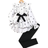 Shein Tween Girl Casual Heart Print Long Sleeve Shirt With Belt Leggings Set Autumn