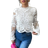 Shein White Lace Long Sleeve Casual Shirt