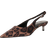Topshop Ellie Slingback Mid Heel Court Shoes - Leopard/Multi