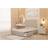 Somnior Alexas 2 Draw Divan Bed Base with Headboard Tweed Fabric - Natural - Super King