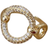 Shein 1pc Glamorous Stainless Steel Cubic Zirconia Circle Decor Cuff Ring For Women For Party