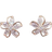 Shein Cubic Zirconia Flower Stud Earrings