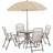 Dakota Fields Vigil 4 Parasol Patio Dining Set, 1 Table incl. 4 Chairs