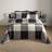 OHS Check Coverless Pillowcase Bedding Set 10.5 Tog Duvet Cover Grey (230x220cm)