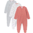 John Lewis Baby Elephant Stars Cotton Sleepsuit Pack of 3
