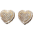 Shein Cubic Zirconia Heart Decor Stud Earrings For Women For Party Banquet Wedding