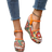 Shein Womens Wedge Heel ThickSoled Sandals Random Patterns Orange Buckled Beach Vacation Waterproof Platform HighHeeled Shoes Summer