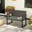 OutSunny 2 Seater Rattan with Cushion Steel Frame Dark Grey Garden Bench