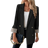 Shein Plaid Sleeve Trim Fitted Casual Blazer - Summer