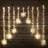 Samuel Alexander Christmas Static Snowflake LED Silver Pin Wire V Curtain Lights 1.2m x 1.2m Christmas Lighting