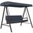 OutSunny 3 Seater Garden Swing Chair with Adjustable Canopy and Cushions Dark Grey