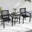 OutSunny 3 Piece Patio with Plastic Top Stackable Grey Bistro Set, 1 Table incl. 2 Chairs