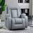 Homcom Manual Recliner Chair with 8 Vibration and Heat Light Grey Armchair