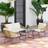 OutSunny 4 Piece Rattan Garden Furniture with Cushions Outdoor Lounge Set