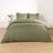 Brentfords Plain Pillowcase Bedding Set, Woodland Green - Single Duvet Cover Green (198x137cm)