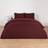 Brentfords Plain Pillowcase Bedding Set, Burgundy - King - One Size Duvet Cover Red (230x220cm)
