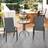 OutSunny Garden with Two Dark Grey Bistro Set, 1 Table incl. 2 Chairs