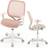 Casart Children's Computer Desk Chair Kids Swivel Study Chair Mesh Adjustable Height Pink