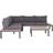 Sunfun Soffgrupp Ljusterö Aluminium Svart Loungeset, 1 Bord inkl. 1 Soffor
