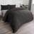 OHS Luxury Seersucker Set King - Charcoal Duvet Cover Grey (230x220cm)