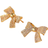 Shein pcs Chic Bowknot Sparkly Cubic Zirconia Earrings Gold Plated Copper Suitable For Women Perfect For Weddings Engagements Daily Wear Valentines And Bi
