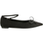 boohoo Womens Bow Detail Ankle Strap Flats - Black
