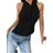 Shein Summer Sexy Halter Backless Tank Top - Solid Color