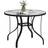 OutSunny Tempered Glass Top Round 96.5 x 96.5 x 71 cm