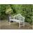 Greenhurst Lutyens 2 Seater Wood - White Garden Bench
