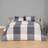 OHS Gingham Block Check Set, - Superking Duvet Cover Grey (260x220cm)