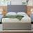 Bedmaster Single Silver Plush Velvet Divan Base with Milan Headboard Frame Bed