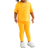Shein Babygirl Short Sleeve T-Shirt And Elastic Waist Pants Set - Yellow